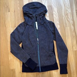 Navy Blue Zip-Up Hoodie